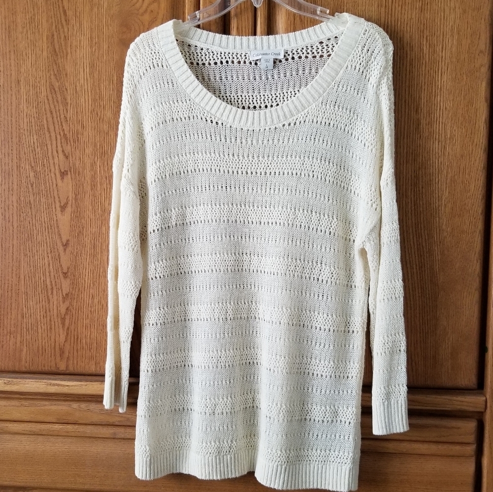 Coldwater Creek Cream Knit Sweater